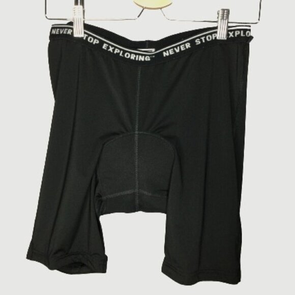 The North Face Biker Shorts Men's Medium Black Padded Liner Never Stop Exploring - Picture 1 of 7